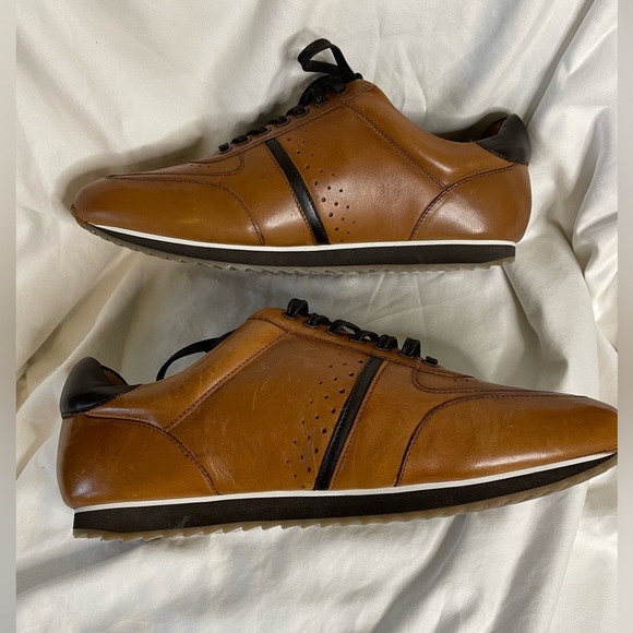 Thomas & Vine Mens Fenway Brown Leather Wingtip Lace-Up Oxfords Shoes NWT - Picture 3 of 7